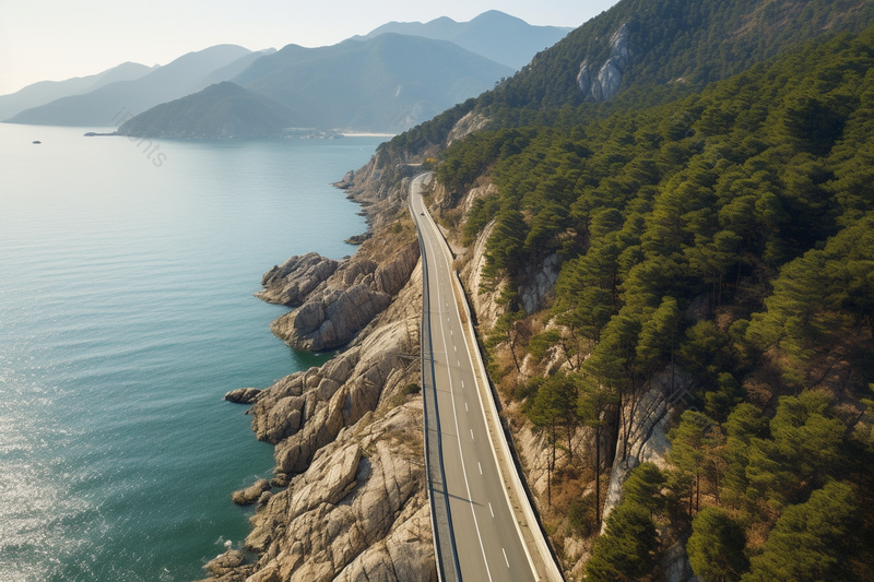 美丽的海岸线沿海马路海岸公路自驾游,高清,摄影图,摄影图片,图片大全,摄影图免费下载